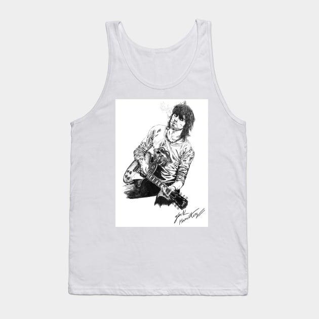 Keef  Original Ink Drawing Tank Top by HamiltonArt